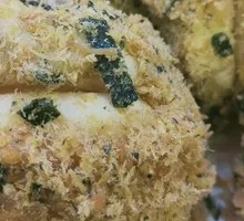 Sesame Seaweed Cake with Meat Floss