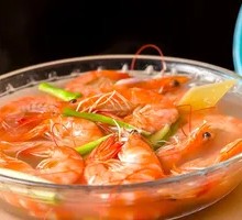 Boiled Shrimp in Salt Water