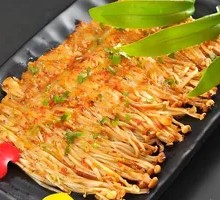 Grilled Enoki Mushrooms