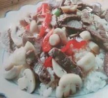 Beef and Mushroom Rice Bowl