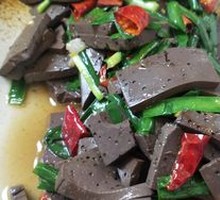 Stir-fried羊Blood