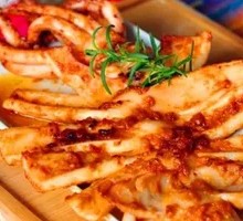 Grilled Squid on Iron Plate