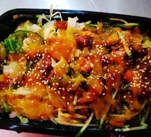 Colorful Mango Sauce Crispy Chicken Rice (Large)