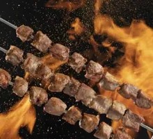 Grilled Pork with Large Skewers
