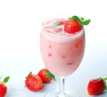 Strawberry Fruit Granules Yogurt Drink