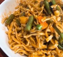 Spicy Kimchi Pork Noodles