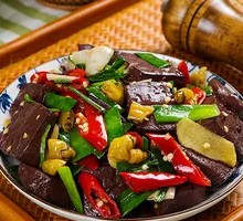 Spicy Duck Blood Stir-fry