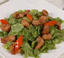 Dried Lettuce with Preserved Pork
