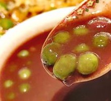 Green Jelly Pearl Red Bean Paste