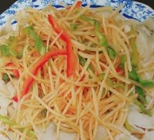 青椒土豆丝盖浇面