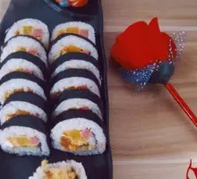 Corn Salad Sushi Roll