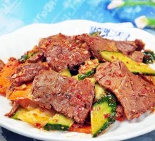 Braised Pork Tenderloin with Cucumber Salad