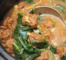 Sautéed Spinach and Minced Pork Balls