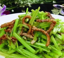 Mountain Celery Stir-Fried with Pork