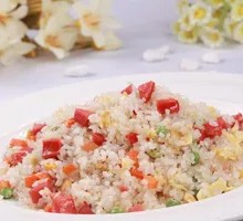 Sausage and Enoki Mushroom Fried Rice