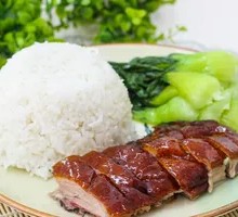Cured Sausage and Roast Goose Rice with Plum Sauce