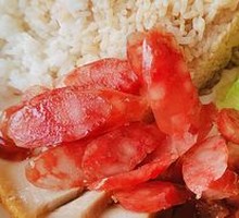 叉烧腊肠双拼饭