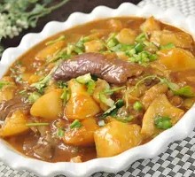 Stewed Potatoes, Eggplant, and Pork Belly