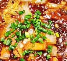 Napa cabbage with vermicelli and pork