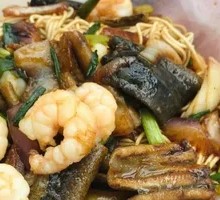 Shrimp and Eel Stir-fry