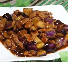 Eggplant Beef Rice Bowl