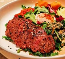 Korean Grilled Beef and Kimchi Salad