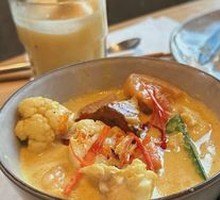Thai Yellow Curry Sea Bass with Shrimp Rice