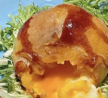 Oozing Egg Potato Balls