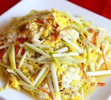 Leek and Egg Stir-fry