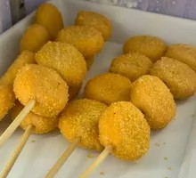 Pumpkin Dumpling Skewers
