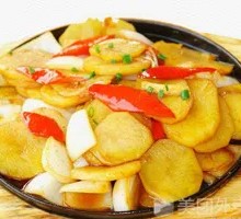 Grilled Potato on Iron Plate