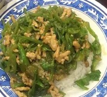 Green Pepper Shredded Pork Rice