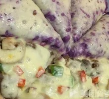 Black Pepper Steak with Purple Sweet Potato Platter