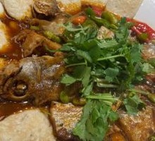 Mixed Fish with Corn Cake