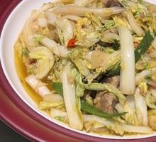 Fried Pork Crumbs with Napa Cabbage