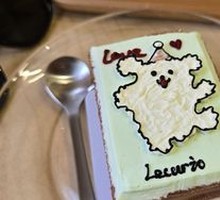 Line Dog Chocolate Cake
