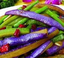 Eggplant with Green Beans Braised