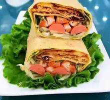 Grilled Sausage Crispy Pancake
