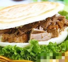 Pork and beef stuffed flatbread