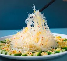 Steamed Okra with Garlic and Vermicelli