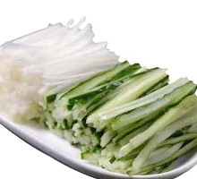 Cucumber and Green Onion Strips