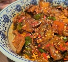 Frog and Chicken Offal Noodles