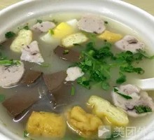 Duck Meat and Duck Blood Noodle Soup