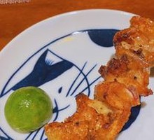 Skewered Roasted Chicken Skin