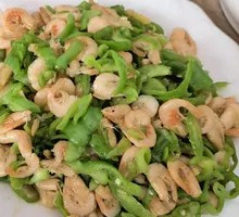 Green Pepper and White Rice Shrimp