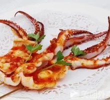 Grilled Squid on Iron Plate