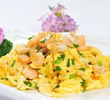 Green Pepper and White Rice Shrimp