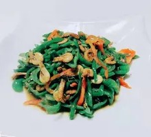 Green Pepper and White Rice Shrimp