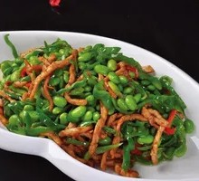 Stir-fried Pork Shreds with Edamame