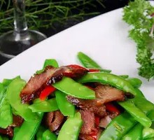 Cured Meat with Snow Peas